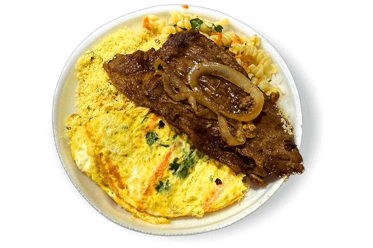 marmita com bife o ovo frito